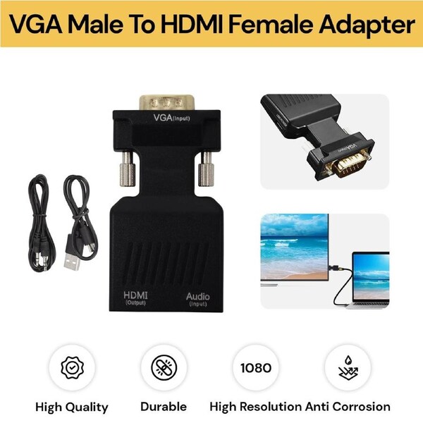 VGA Male To HDMI Female Adapter