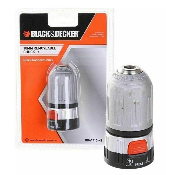 2 x BLACK & DECKER 10mm Quick Connect Removable Chuck