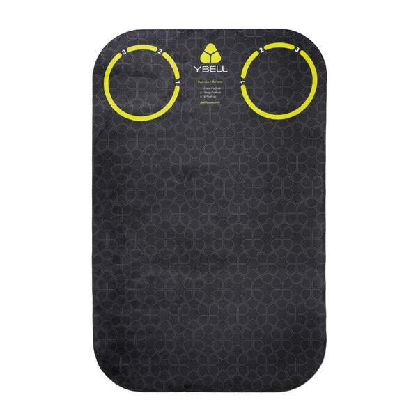 YBell 111cm Exercise Mat Workout Home Gym Fitness Yoga/HIIT Non-Slip Pad Black