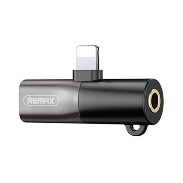 Remax Fonshion Series Lightning Audio Jack Splitter 3. 5mm Black #RL-LA09 Black