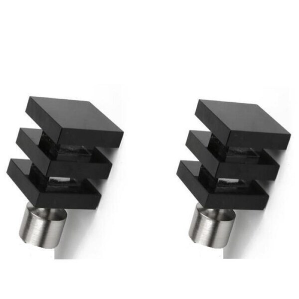 Decorative curtain rod finials - 1 pair -- fit 25mm & 28mm extendable rod