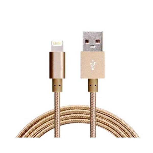 Astrotek 2m Male USB-A To 8 Pin Data Sync Charger Cable Cord For iPhone Gold