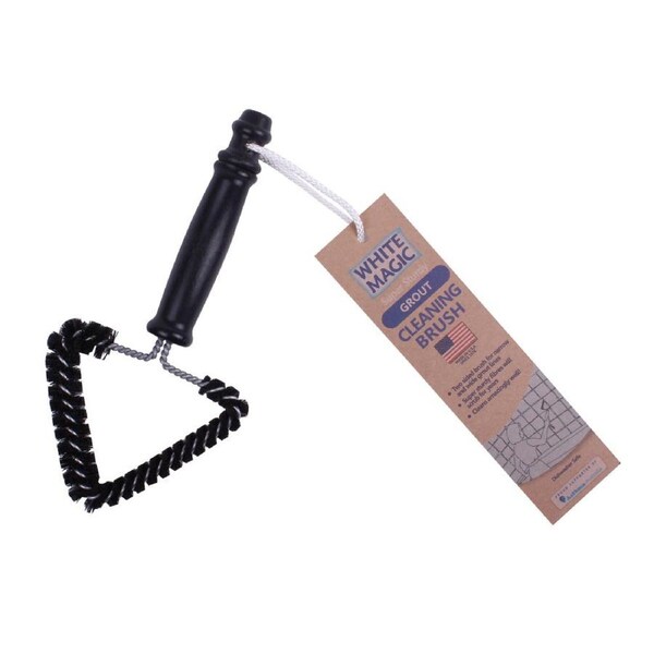 White Magic Super Sturdy Grout Bathroom/Shower Tile Cleaning Brush/Scrub 23cm