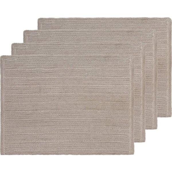 4pc J. Elliot Miller Braided 33x48cm Placemat Set Cotton Mat Tableware Sandstone