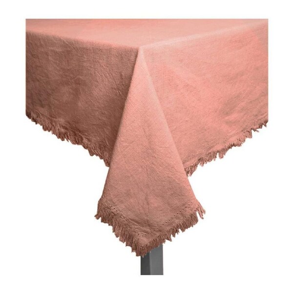 J. Elliot Avani 200cm Square Cotton Table Cloth Protector Party Cover Clay Pink