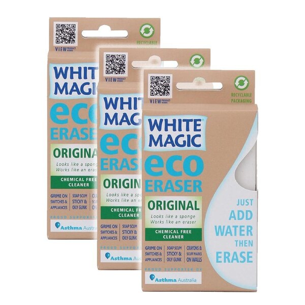 3x White Magic Home/Floor/Wall/Door Original Eco Eraser Sponge Marks Cleaner