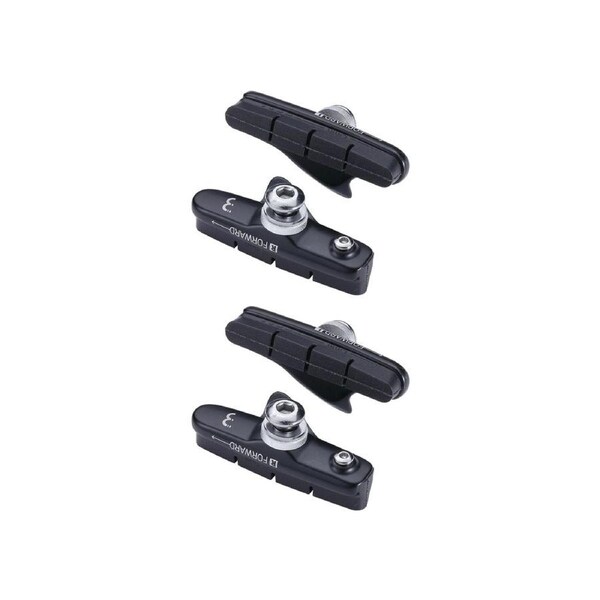 BBB Cycling Road Cartridge Brake Pads - Silver (2 Pairs) - Size Rubber