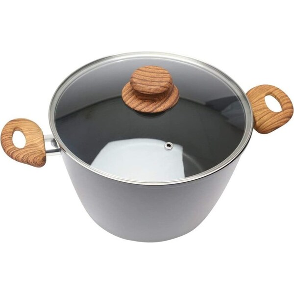 Taste the Difference Gourmet 24cm Non-Stick Cooking/Cookware Pot w/Glass Lid