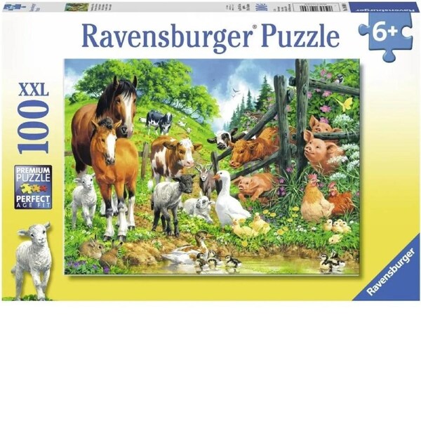 Ravensburger Puzzle 100pc XXL - Animal Get Together