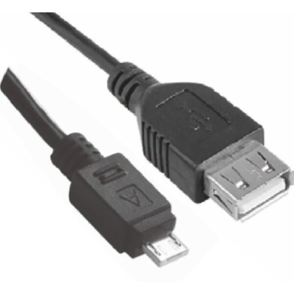 Astrotek Male Micro USB-B To Female USB-A Data Adapter Converter Cable Cord BLK