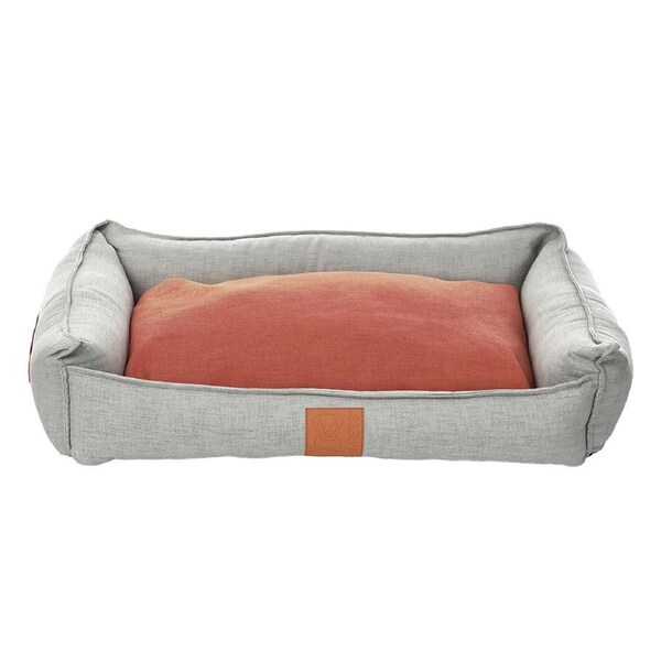 M-Pets Large 61 x 23 x 86 cm Moon Dog/Pet Bed Orange/Grey Anti Slip Soft/Comfy