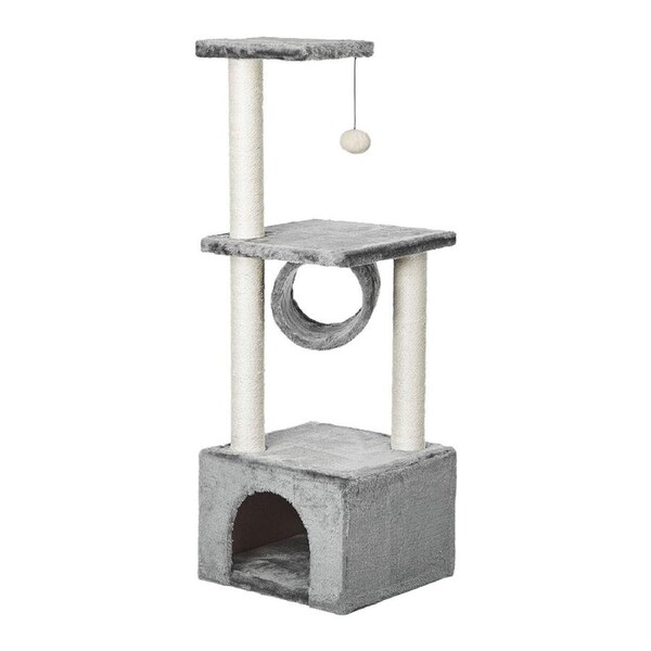 M-Pets 102cm Taga Cat Tree Scratch Post Condo Tower Pet Playground Grey/Beige