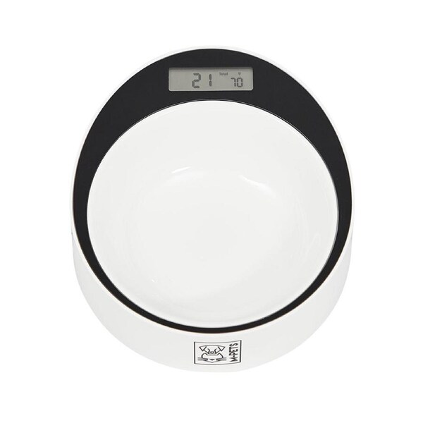 M-Pets 34cm Yumi Pet/Dog Round Smart Bowl Food/Water Animal Feeder White/Black