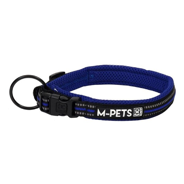 M-Pets Adjustable 50cm Hiking Soft Neck Pet/Dog Collar Secure Strap Medium Blue