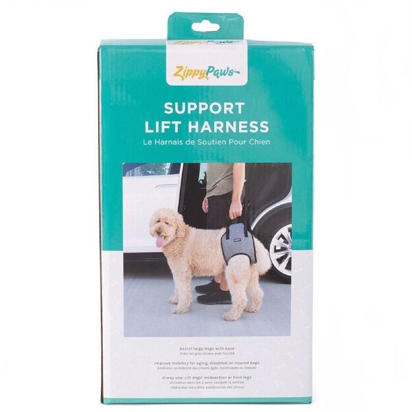 Zippy Paws Adventure Support Lift Harness - Grey