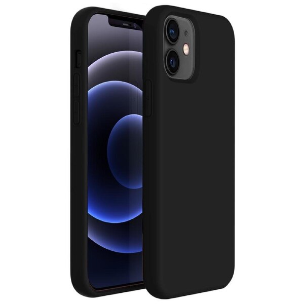 ZUSLAB iPhone 12 Case Nano Silicone Shockproof Rubber Bumper Cover for Apple (2020) - Black