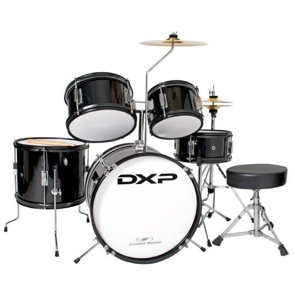 DXP TXJ5BK Junior 5 Piece Junior Acoustic Drum Kit Package