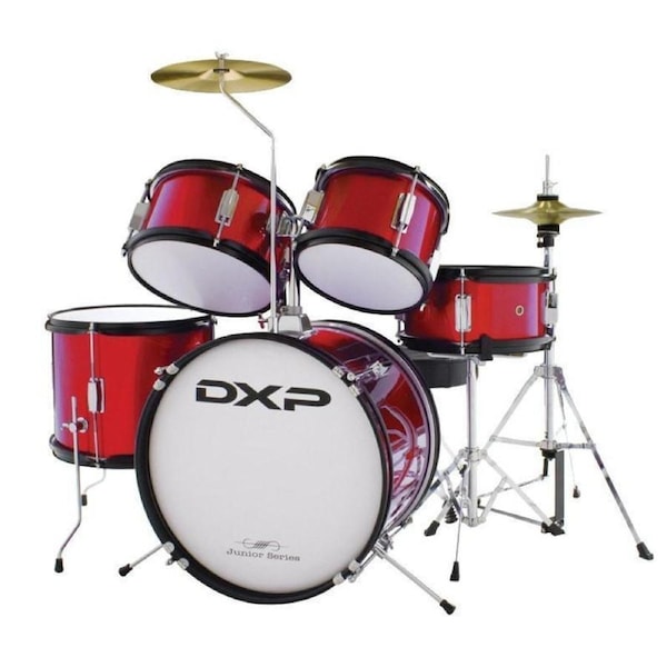 DXP TXJ5WR 5 PIECE JUNIOR DRUM OUTFIT WINE RED