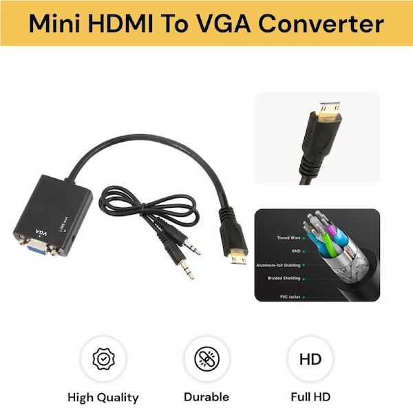 Mini HDMI To VGA Converter
