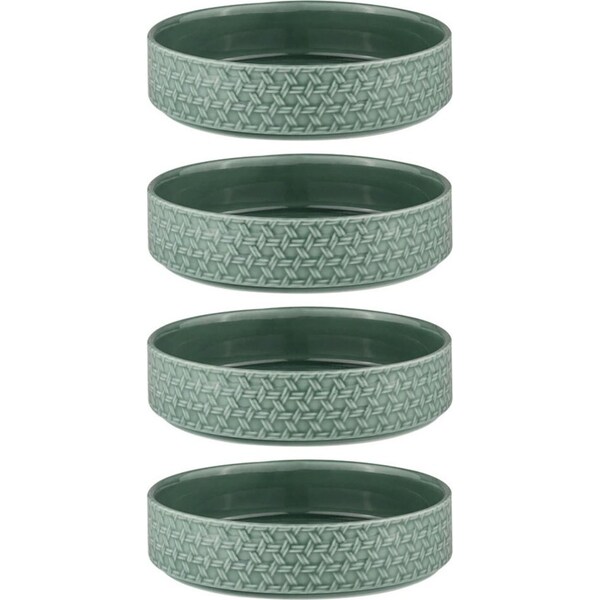 4x Ladelle Heath Jade Nibbles 15cm Round Porcelain Serving Bowl Salad Dine Dish