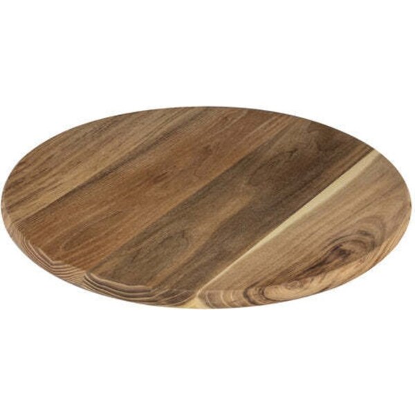 Ladelle Otway 40cm Teak Spinning Server Kitchen Table Lazy Susan Board Brown