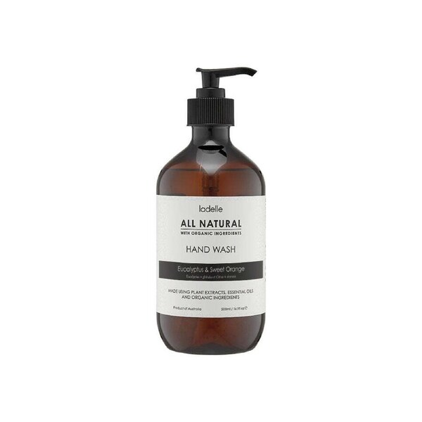 Ladelle All Natural Plant Based Eucalyptus/Sweet Orange Scented 500ml Hand Wash