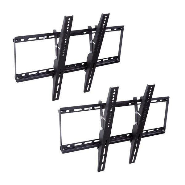2X TV Wall Mount Bracket LCD LED Plasma Flat Tilt 32 40 43 50 55 60 65 70 Inch