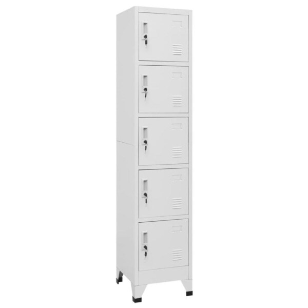 Locker Cabinet Light Grey 38x40x180 cm Steel vidaXL