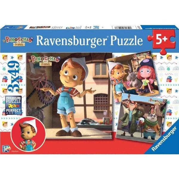 Ravensburger - Pinocchio 3x49pc