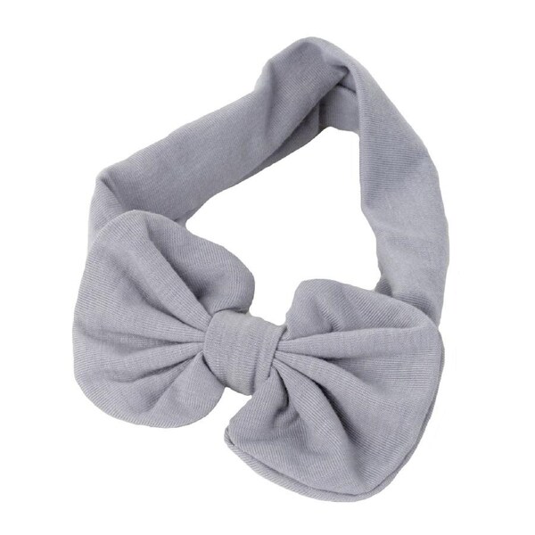 Knot Headband Cotton Baby Toddler Girl Kid Infant Hair Bow Band Accessories Grey