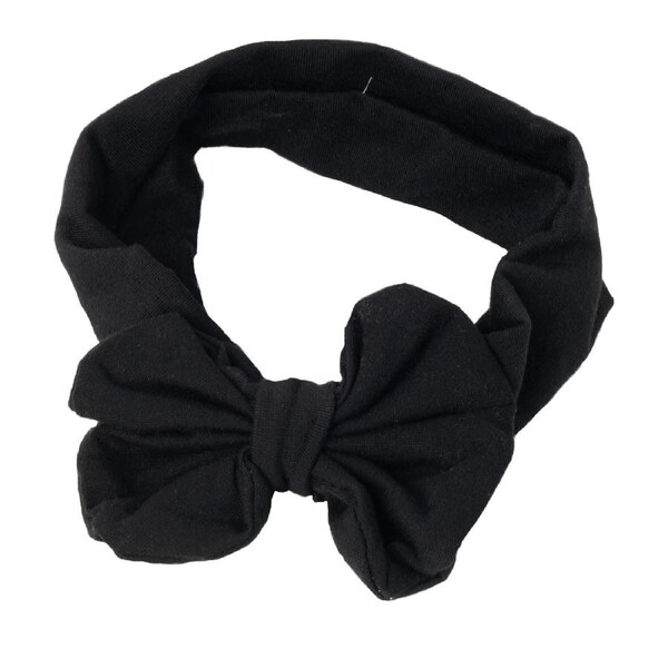 Knot Headband Baby Toddler Girl Kid Infant Hair Bow Cotton Band Accessory Black