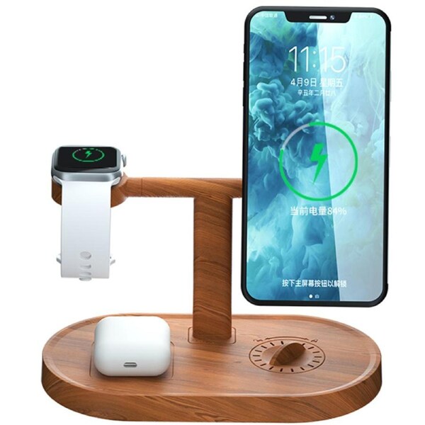 Wooden Design Qi 15W Wireless Fast Charger
