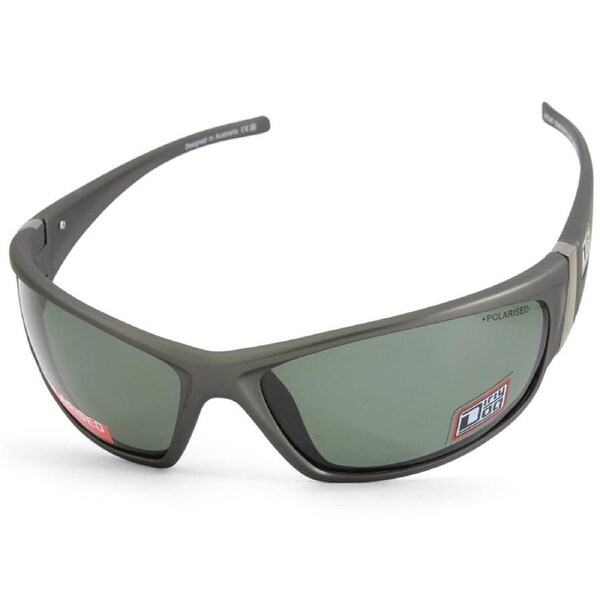 Dirty Dog Stoat Grey/Green Men's Polarised Sport Sunglasses 52993