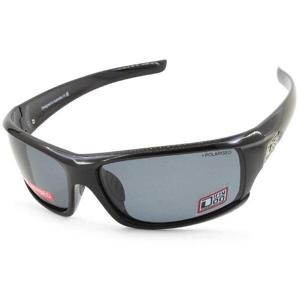 Dirty Dog Clank Shiny Black/Grey Polarised Men's Sport Sunglasses 53182