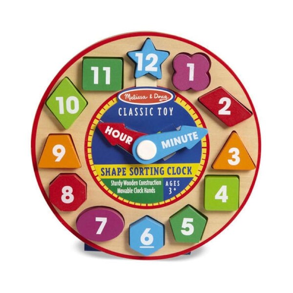 Melissa & Doug Classic Toy - Wooden Shape Sorting Clock