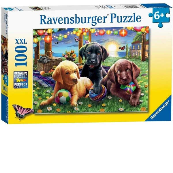 Ravensburger Puzzle 100pc XXL - Puppy Picnic