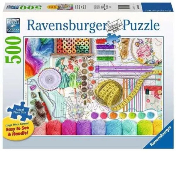 Ravensburger Puzzle 500pc Large Format - Needlework Station
