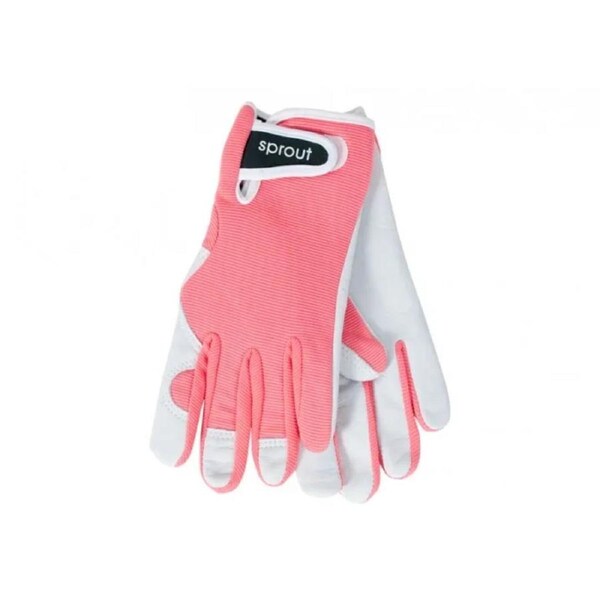 Sprout Goatskin Gardening Gloves - Coral
