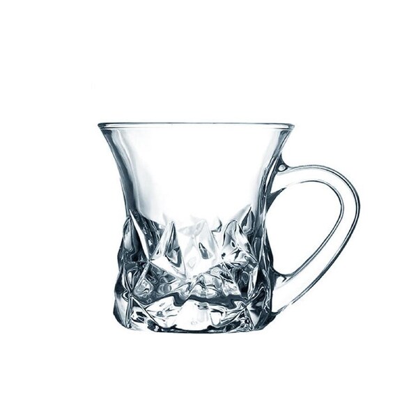 6PK BlinkMax Lead-Free Glass Mugs 135ML Tea Coffee Espresso Cups Hot Drinkware