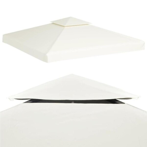 3x3m Gazebo Top Cover 2 Tier Roof Square Canopy Replacement Waterproof Shade