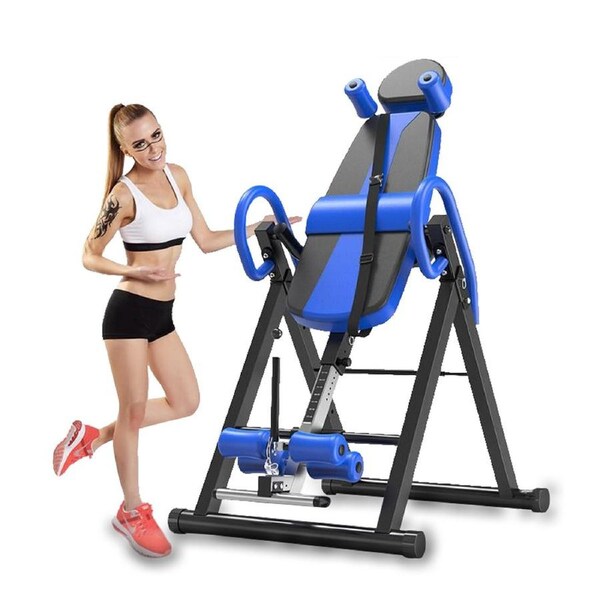 Gravity Inversion Table - Upside Down Machine - Heavy Duty - Blue / Black