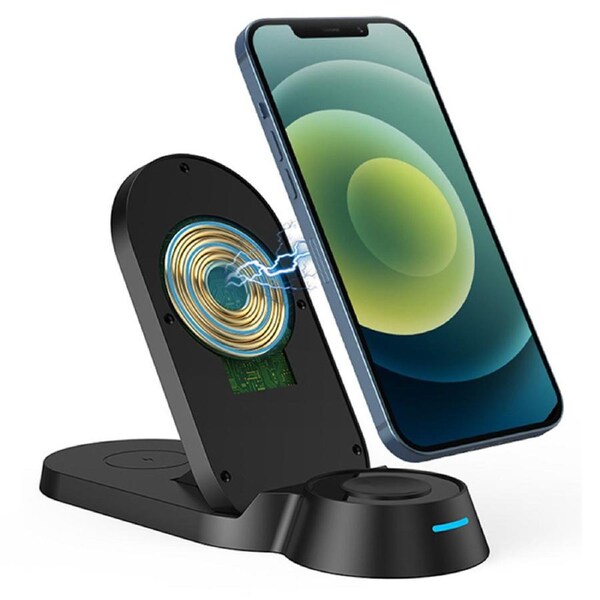 2 In 1 Portable Fast Qi Wireless Charger