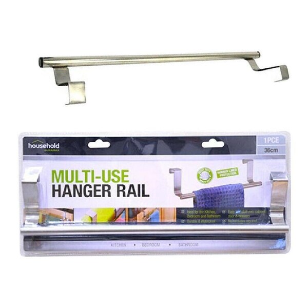 36cm Over Door Rack Rail Bar Tea Towel Holder Hanger Cupboard Hook Bathroom Kitchen