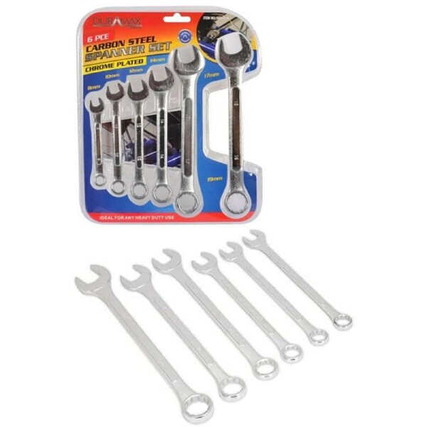 6PCS Wrench 8-19mm Combination Spanner Set Carbon Steel Metric CRV Gear Ratchet