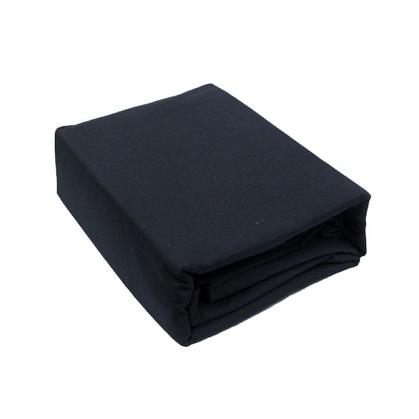 Midnight Blue High Thread Count Cotton Quilt Cover Set Single 140 x 210cm Solid Colour