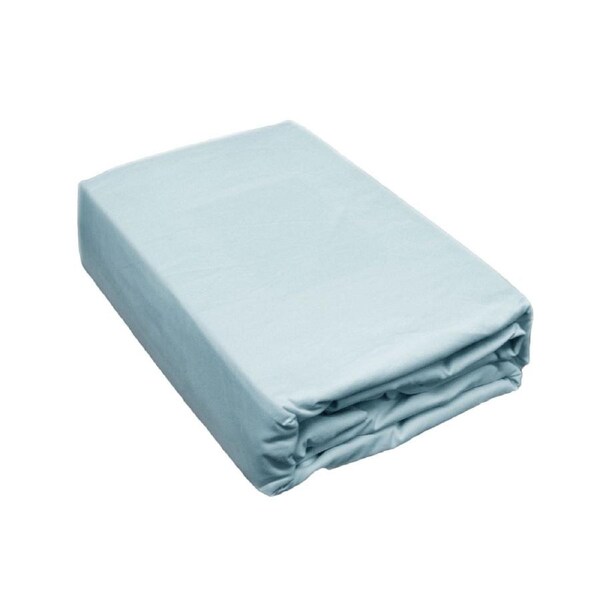 Solid Sky High Thread Count Cotton Quilt Cover Set Queen