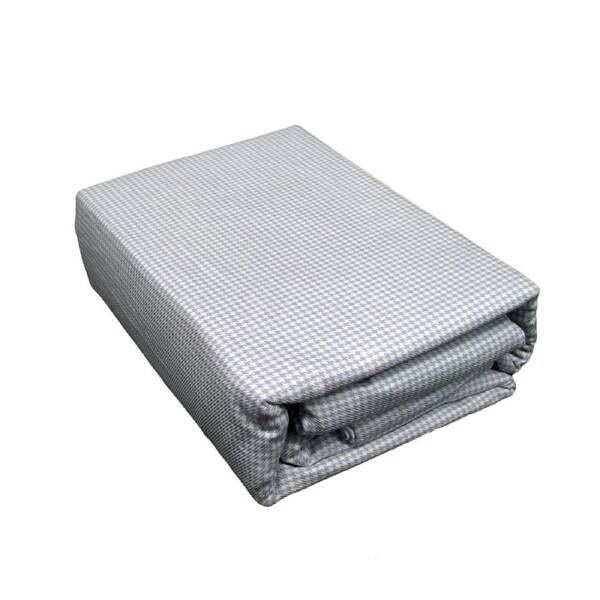 Houndstooth Blue High Thread Count Cotton Quilt Cover Set Queen