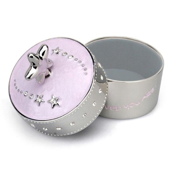 Whitehill Baby - Silver Plated Baby Musical Box - Pink Star