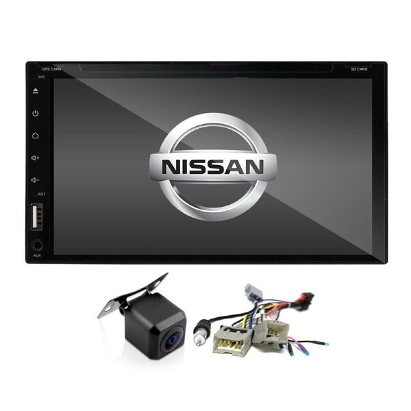 Elinz Nissan 7" In Dash Head Unit DVD Player Double DIN Octa Core Android 10 GPS WiFi Reverse Camera Car Stereo T3