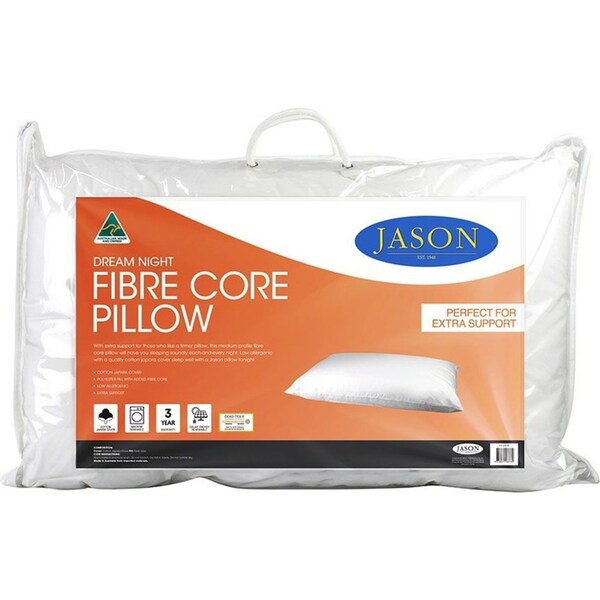 Jason Dream Night Fibre Core Pillow Sleeping Head Support/Resting Medium Profile
